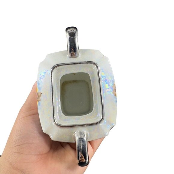 Vintage Germany Porcelain Ohme Sugar And Creamer W Tray Set 3 Signed J G Beard - Picture 14 of 16